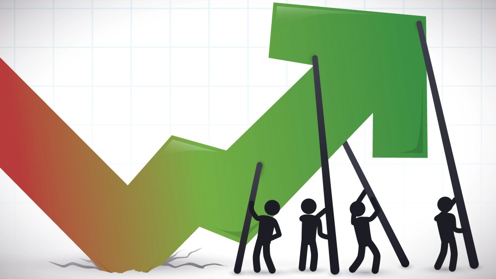 economy arrow recovery