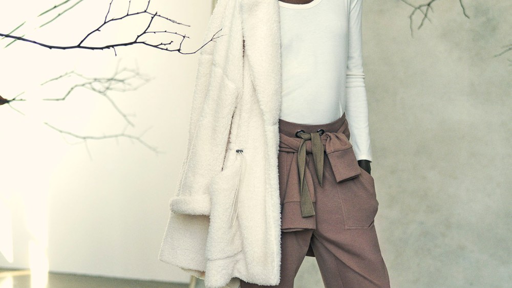 Alek Wek in the new conscious living-inspired brand’s fall-holiday campaign.