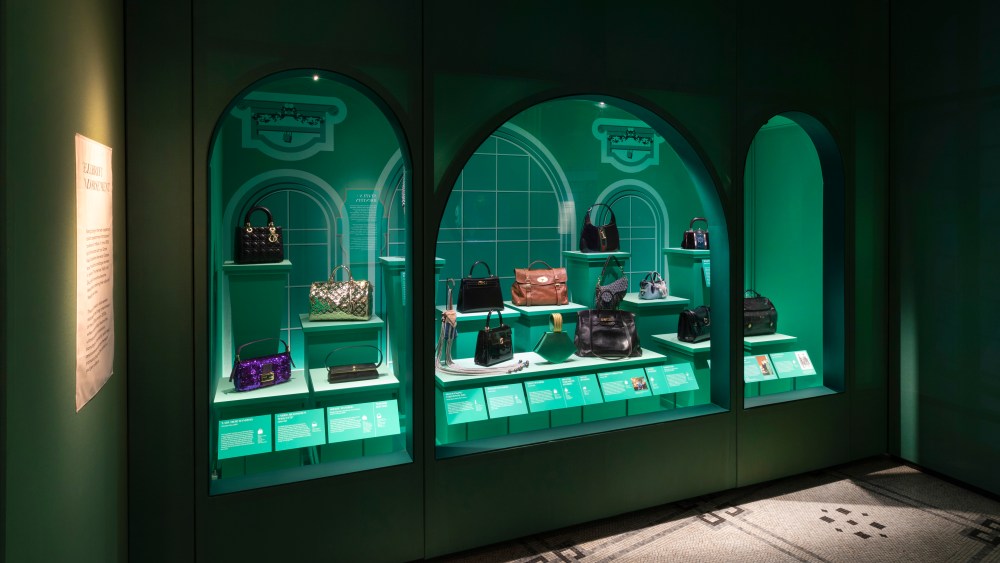 Inside the "Bags: Inside Out" exhibition at the V&A museum