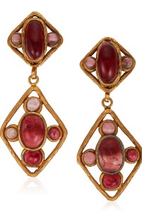 Gripoix Glass Pendant Earrings