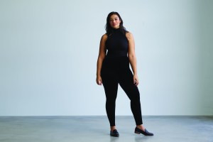 Softie: Velvet legging and Ballet Mockneck Sleeveless Bodysuit.
