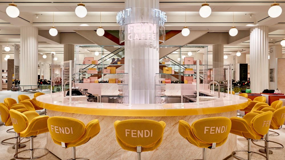 Inside the Fendi Caffe in Selfridges
