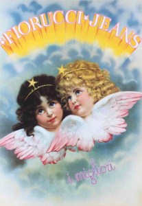 The "Angioletti" poster, realized in 1973 by Sauro Mainardi upon an idea of Italo Lupi.