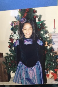 "I very vividly remember how excited I was to wear this puffy purple taffeta and velvet dress that my mom got me for Christmas. The most thrilling thing about the holidays when I was little was dressing up, along with getting to decorate the tree. Clearly, my love for fashion and for the color purple started from the beginning." - Sheena Sood, Abaxaxi