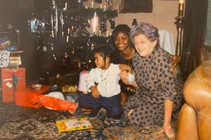 "This memory reminds me of how innocent and pure children are. I remember a Christmas spent with my grandparents, my mom and my father in Linz, Austria. Next to the Christmas tree was a white blanket covering my gift with a bow on it. For three days I wondered what was under that blanket. I had been asking for a bike, and the shape of the gift appeared to look like a bike but because they told me it wasn't a bike, I believed them and rattled my brain trying to figure out what else it could be. This image is of Christmas Day when I finally lifted the sheet that revealed, you guessed it, a bike. Kids are special. They will believe whatever you tell them. It's important to always be positive around them and tell them they are great so they can believe it." -  Larissa Muehleder, Muehleder