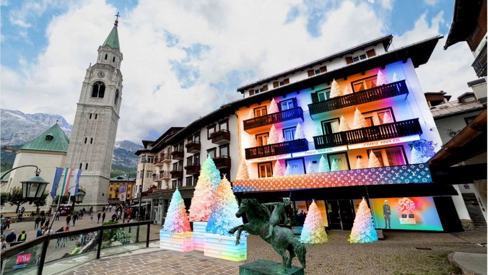 Louis Vuitton's store in Italian ski resort Cortina