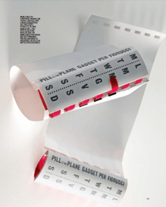Fiorucci's Pill Plane plastic bracelet created by Clino Castelli.