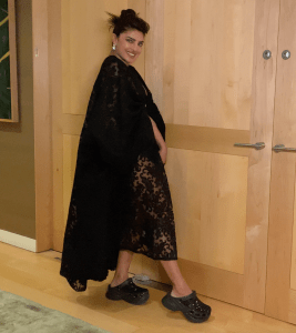 priyanka chopra, gown, dress, lace, emilia wickstead, sheer, crocs clogs, embellished, platform, footwear news, fnaas, 2020