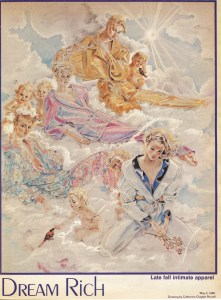 Designer Late Fall 1985 Lingerie and Loungewear Advance. Illustration by Catherine Clayton Purnell.