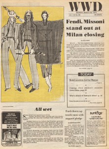 Fall 1976 California Designer Sportswear Collection Advances. Illustration by Steven Meisel.
