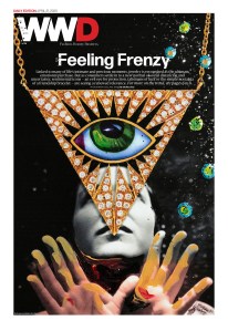 April 21, 2020 WWD Page One. Painted collage by Lexie Moreland.