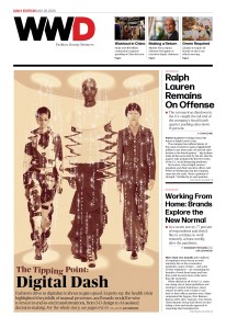 May 28, 2020 WWD Page One. Photo illustration by Alex Bandoni.