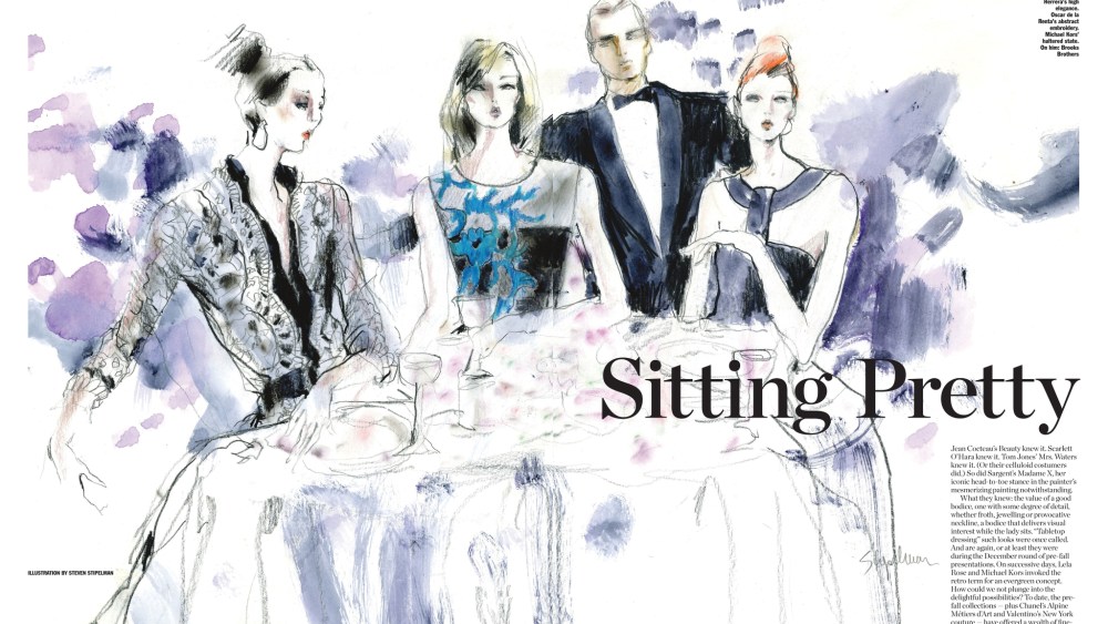 Designer Eveningwear for 2014 from Carolina Herrera, Oscar de la Renta, Michael Kors and Brooks Brothers.