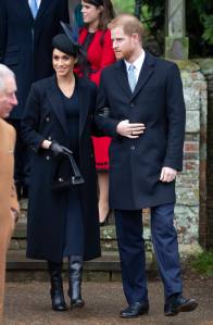 Prince Harry & Meghan The Duchess of Sussex The British royal family at St Mary Magdalene's church for the Christmas Day service at the church on the Queen's Sandringham Estate in Norfolk. 25th December 2018 Sandringham UK CODE - 375723 REF - MD EXPRESS SYNDICATION +44 (0)20 8612 7884/7903/7661 +44 (0)20 7098 2764 NO ONLINE MOBILE OR DIGITAL USE WITHOUT PRIOR PERMISSION (Express Newspapers via AP Images)