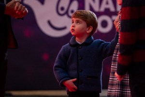 Royal visit to The Palladium. Prince Louis attends a special pantomime performance at London's Palladium Theatre, hosted by The National Lottery, to thank key workers and their families for their efforts throughout the pandemic. Picture date: Friday December 11, 2020. See PA story ROYAL Cambridge. Photo credit should read: Aaron Chown/PA Wire URN:57055511 (Press Association via AP Images)