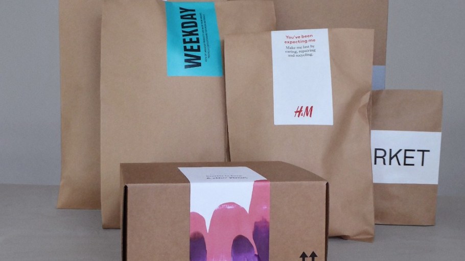 Hennes and Mauritz Group is swapping plastic bags for reusable, recyclable certified paper packaging for some online fashion orders.