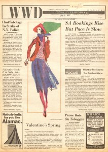Illustrations by Kenneth Paul Block in the Jan. 19, 1971 issue of WWD.