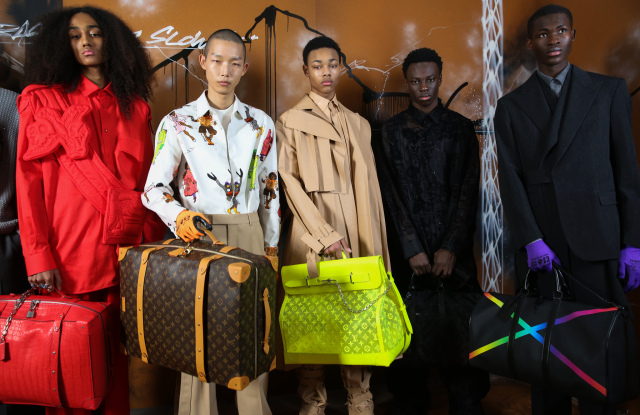 Backstage at Louis Vuitton men's Fall 2019
