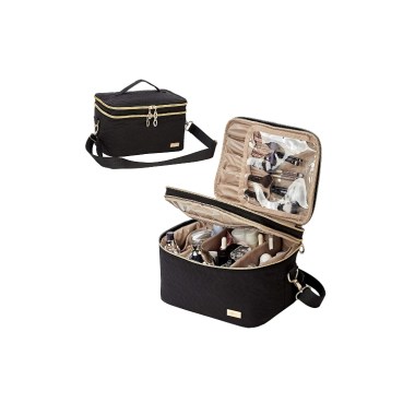 nishel double layer, best large makeup bags