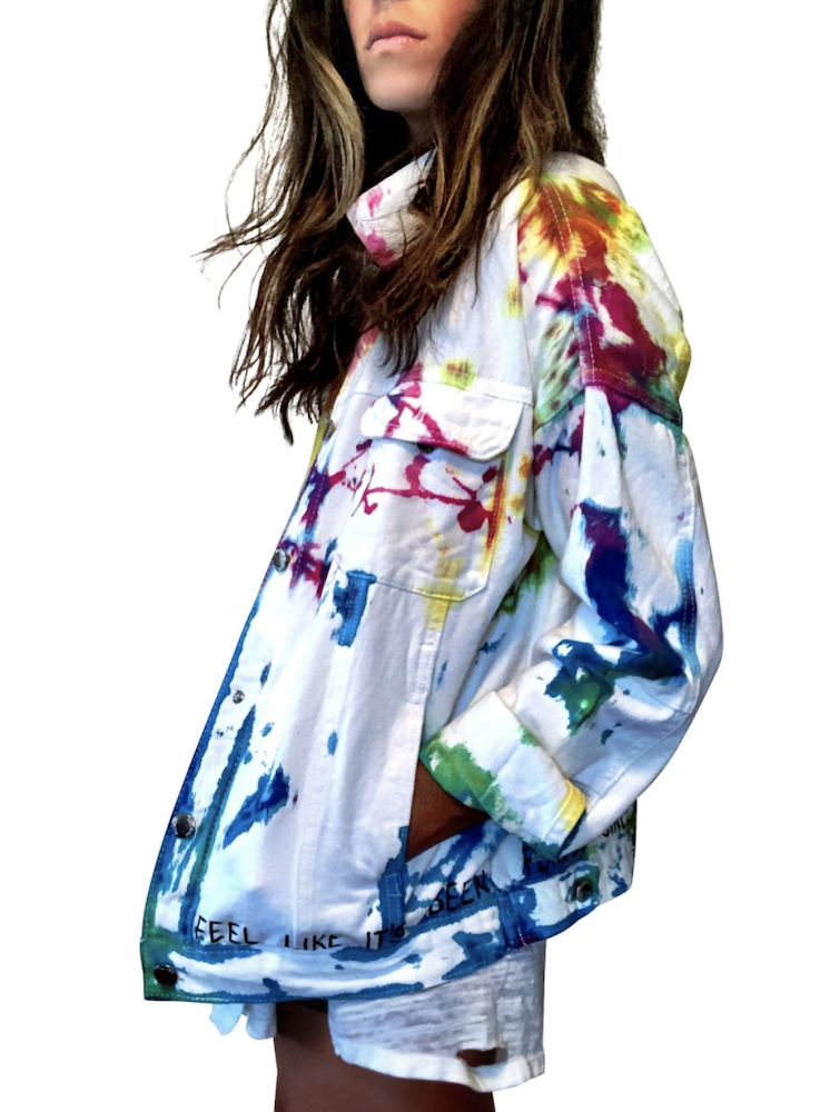 Rivet rounded up some of the top painted denim looks for men and women, featuring paint splattered jeans and denim jackets with artwork. 