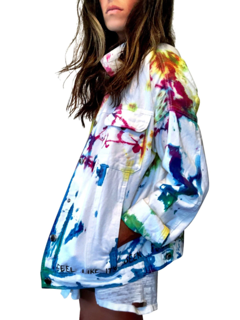 Denim has served as a canvas for artwork, but it has recently catapulted into popularity with designers offering painted jeans.