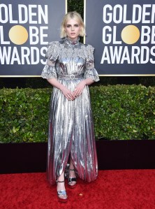 Lucy Boynton arrives at the 77th annual Golden Globe Awards at the Beverly Hilton Hotel on Sunday, Jan. 5, 2020, in Beverly Hills, Calif. (Photo by Jordan Strauss/Invision/AP)