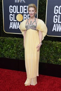 Cate Blanchett arrives at the 77th annual Golden Globe Awards at the Beverly Hilton Hotel on Sunday, Jan. 5, 2020, in Beverly Hills, Calif. (Photo by Jordan Strauss/Invision/AP)