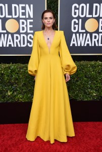 Zoey Deutch arrives at the 77th annual Golden Globe Awards at the Beverly Hilton Hotel on Sunday, Jan. 5, 2020, in Beverly Hills, Calif. (Photo by Jordan Strauss/Invision/AP)