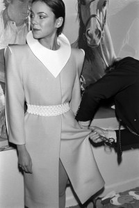Pierre Cardin fit models at the preview for the 1980 couture collection