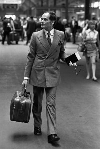 Pierre Cardin arriving from the Queen Elizabeth 2 in New York, 1970