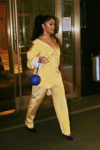 Saweetie Turns Heads as she leaves the Conrad Hotel on her way to Romeo Hunte's Fashion Show at the Fashion Institute of Technology in New York City!. 09 Feb 2020 Pictured: Saweetie. Photo credit: FIA / MEGA TheMegaAgency.com +1 888 505 6342 (Mega Agency TagID: MEGA605922_002.jpg) [Photo via Mega Agency]