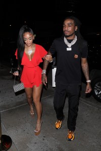 Rapper Quavo and girlfriend Saweetie head to Catch LA for dinner in West Hollywood. 25 Aug 2019 Pictured: Quavo And Saweetie. Photo credit: Photographer Group/MEGA TheMegaAgency.com +1 888 505 6342 (Mega Agency TagID: MEGA489187_003.jpg) [Photo via Mega Agency]