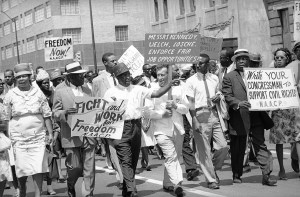 A “freedom rally” in downtown Indianapolis, Aug. 4, 1963.
