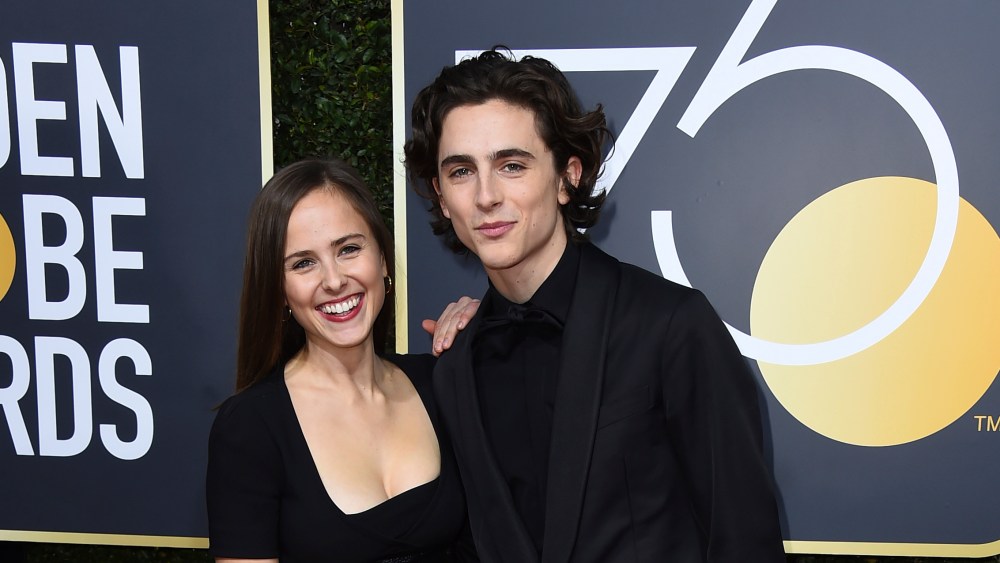 Pauline Chalamet, left, and Timothee Chalamet arrive at the 75th annual Golden Globe Awards at the Beverly Hilton Hotel on Sunday, Jan. 7, 2018, in Beverly Hills, Calif. (Photo by Jordan Strauss/Invision/AP)