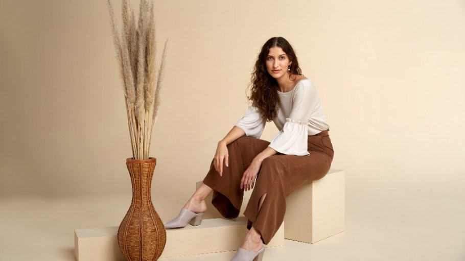 Akala's Everyday pant and Reversible Neckline Sweater.
