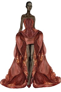 Iris Van Herpen's "Ghost Mantis" gown in silk gazar for Spring 21 - Haute Couture Collection.