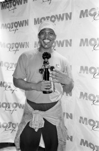Byron Lars Debuts his Designer-Dressed African-American Barbie at the Fashion Cafe in New York on April 29, 1997.