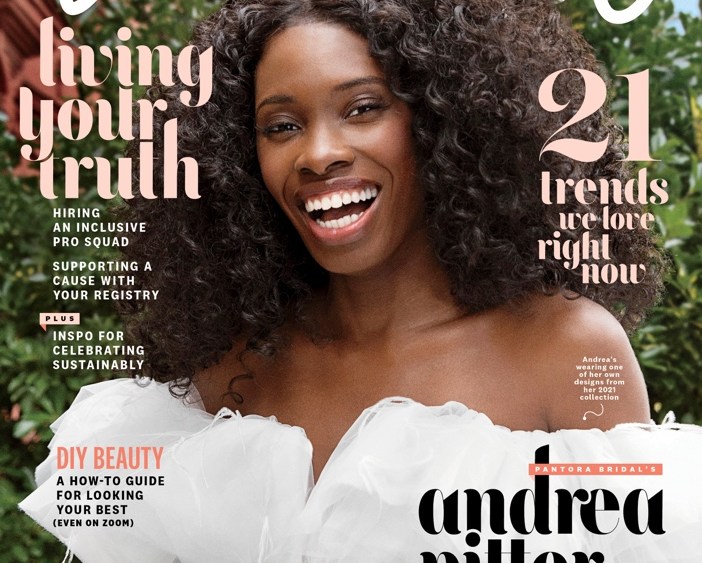 The spring issue of The Knot features Andrea Pitter, founder and designer of Pantora Bridal.