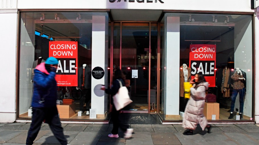 Marks and Spencer acquired bankrupt fashion brand Jaeger's intellectual property, leaving stores and staff likely on the chopping block.