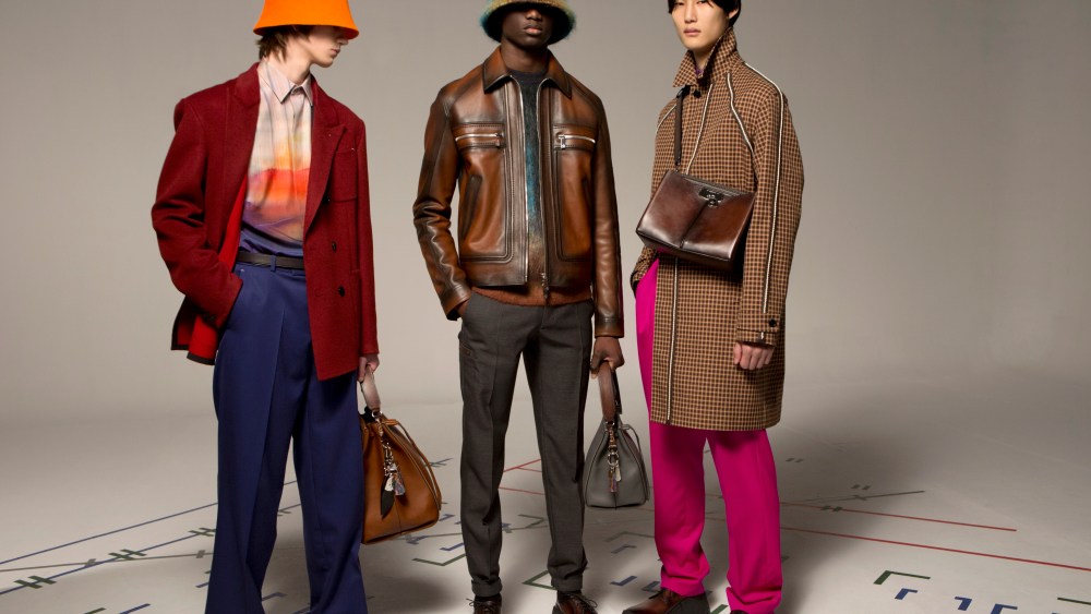 Looks from Berluti's upcoming fall 2021 collection.