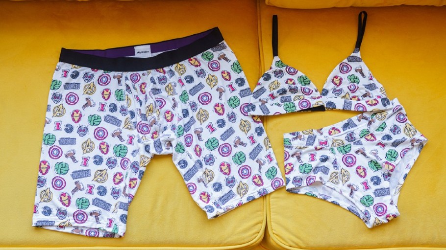 MeUndies debuted a collection of Avengers-themed basics, including a onesie, shorts, tees, socks and underwear