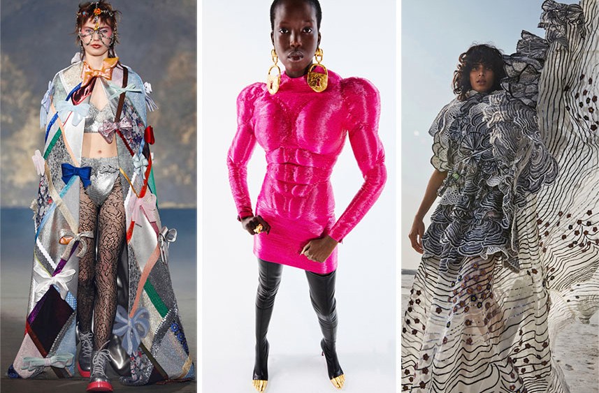 Paris Couture Week's Top Trends: Celebs, Mushrooms and Men From Left: Viktor & Rolf, Schiaparelli, Rahul Mishra