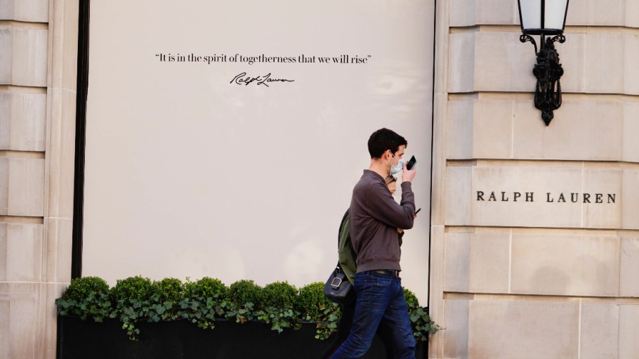 Ralph Lauren shares spiked Friday on unconfirmed speculation that French luxury titan Kering is mulling a takeover of the American clothier.