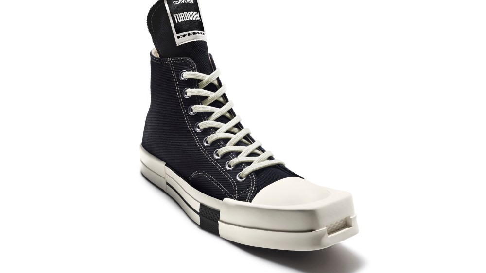 A look from Rick Owens' collaboration with Converse.