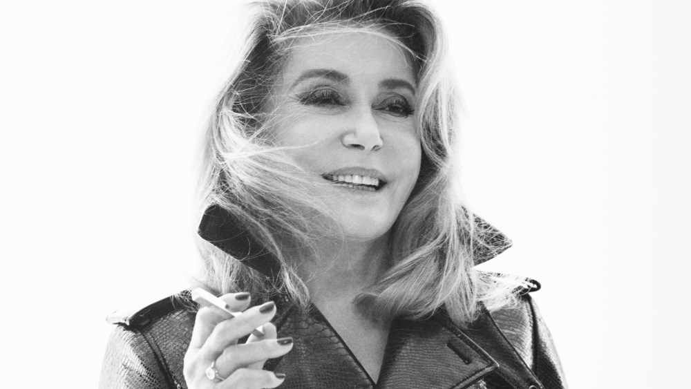 Catherine Deneuve in Saint Laurent's spring campaign.