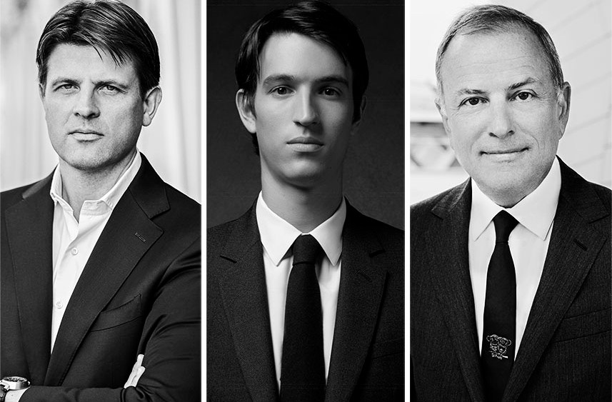 From left: Anthony Ledru , Alexandre Arnault, and Michael Burke