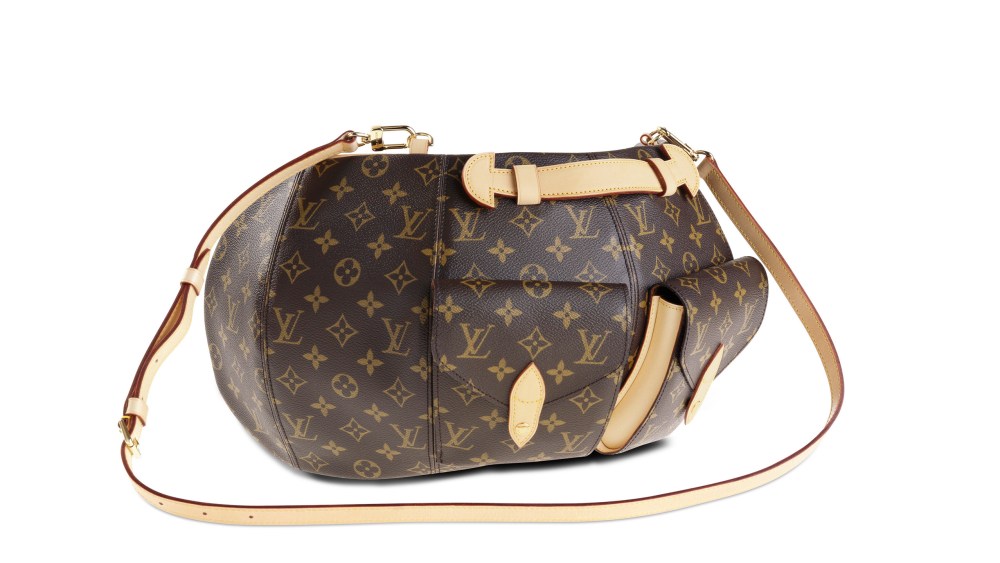 Vivienne Westwood's bustle-shaped bag for Louis Vuitton's 1996 monogram centenary.
