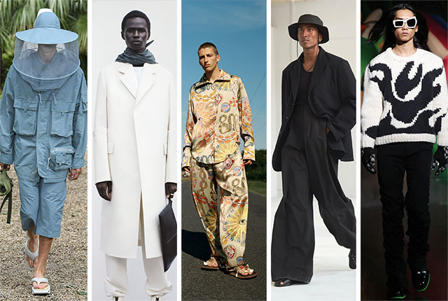 From Left: Kenzo, Jil Sander, Blue Marble, Lemaire, and Louis Vuitton.