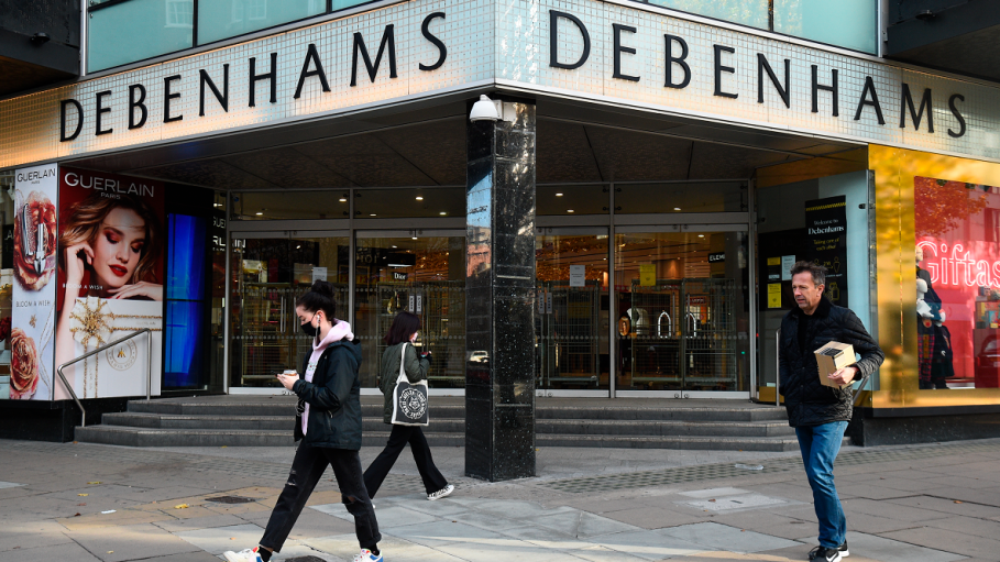 Amid coronavirus lockdowns, U.K. department store Debenhams is permanently closing six stores, including its Oxford Street store in London.