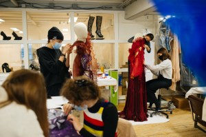 WWD’s Kuba Dabrowski visits Iris Van Herpen's Amsterdam atelier during the fitting for Dutch-Iranian musician Sevdaliza.